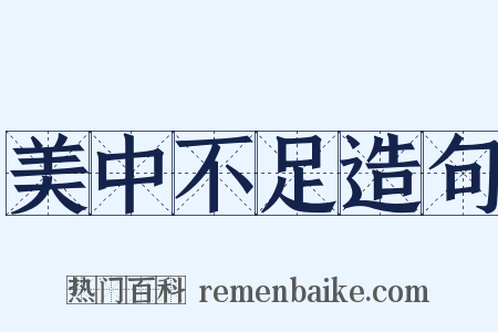 美中不足造句是什么意思的图片